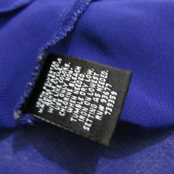 Nicole by Nicole Miller Blue Sheer Top Size XS - Picture 6 of 7